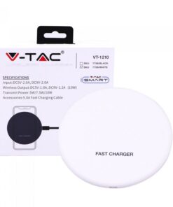 Ασύρματος Φορτιστής Άσπρος V-TAC – 7709