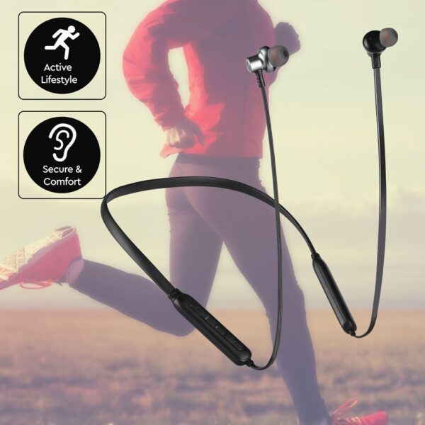Ακουστικά Sport Stereo Handsfree Bluetooth Μαγνητικά με Mικρόφωνο Μαύρα V-TAC – 7710
