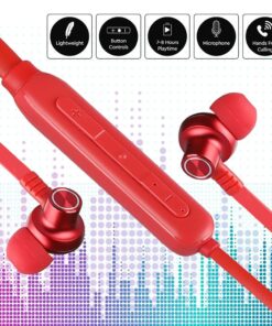 Ακουστικά Sport Stereo Handsfree Bluetooth Μαγνητικά με Mικρόφωνο Κόκκινα V-TAC – 7711