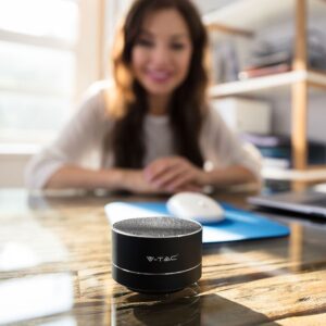 Mini Φορητό Ασύρματο Ηχείο V-TAC Bluetooth 3W Μαύρο – 7712