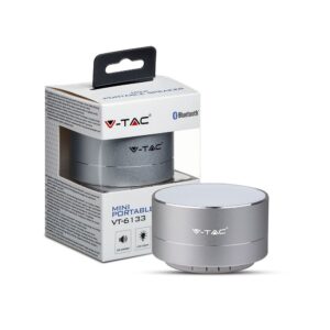 Mini Φορητό Ασύρματο Ηχείο V-TAC Bluetooth 3W Ασημί – 7713 (Αντιγραφή)
