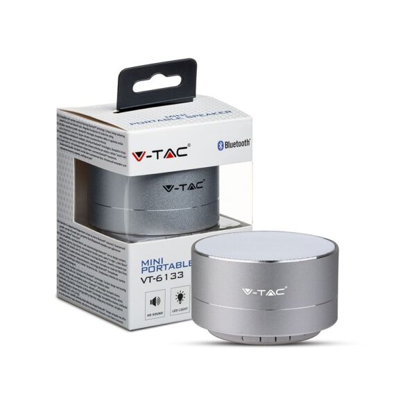 Mini Φορητό Ασύρματο Ηχείο V-TAC Bluetooth 3W Ασημί – 7713 (Αντιγραφή)