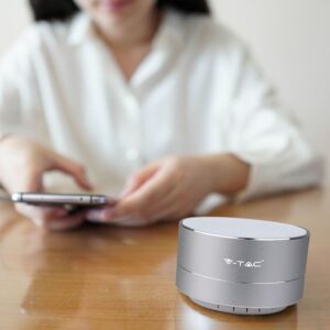 Mini Φορητό Ασύρματο Ηχείο V-TAC Bluetooth 3W Ασημί – 7713 (Αντιγραφή)