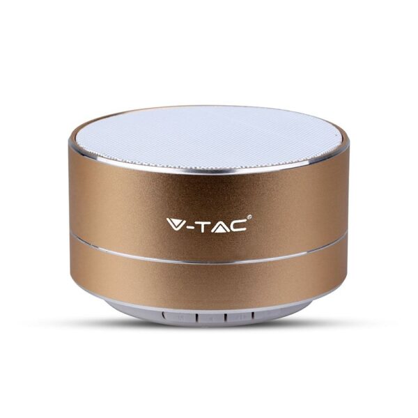 Mini Φορητό Ασύρματο Ηχείο V-TAC Bluetooth 3W Χρυσό – 7714