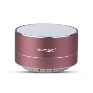 Mini Φορητό Ασύρματο Ηχείο V-TAC Bluetooth 3W Ροζ Χρυσό – 7715