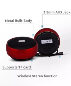 Mini Φορητό Ασύρματο Ηχείο 4W με Μικρόφωνο V-TAC Bluetooth Κόκκινο – 7716