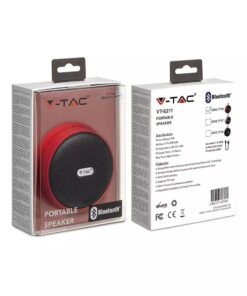 Mini Φορητό Ασύρματο Ηχείο 4W με Μικρόφωνο V-TAC Bluetooth Κόκκινο – 7716