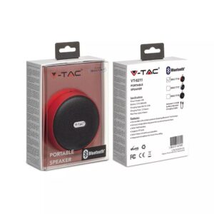 Mini Φορητό Ασύρματο Ηχείο 4W με Μικρόφωνο V-TAC Bluetooth Κόκκινο – 7716