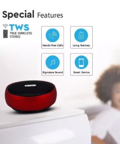 Mini Φορητό Ασύρματο Ηχείο 4W με Μικρόφωνο V-TAC Bluetooth Κόκκινο – 7716