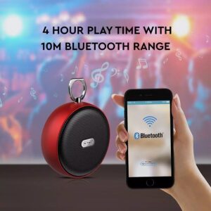 Mini Φορητό Ασύρματο Ηχείο 4W με Μικρόφωνο V-TAC Bluetooth Κόκκινο – 7716