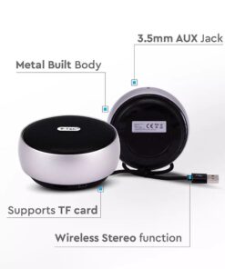 Mini Φορητό Ασύρματο Ηχείο 4W με Μικρόφωνο V-TAC Bluetooth Γκρι – 7717