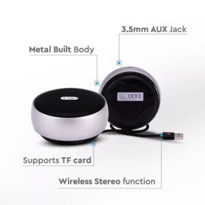 Mini Φορητό Ασύρματο Ηχείο 4W με Μικρόφωνο V-TAC Bluetooth Γκρι – 7717