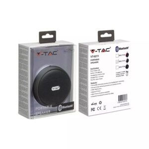 Mini Φορητό Ασύρματο Ηχείο 4W με Μικρόφωνο V-TAC Bluetooth Γκρι – 7717