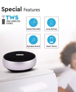 Mini Φορητό Ασύρματο Ηχείο 4W με Μικρόφωνο V-TAC Bluetooth Γκρι – 7717