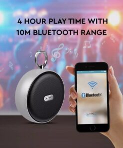 Mini Φορητό Ασύρματο Ηχείο 4W με Μικρόφωνο V-TAC Bluetooth Γκρι – 7717