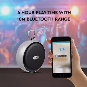 Mini Φορητό Ασύρματο Ηχείο 4W με Μικρόφωνο V-TAC Bluetooth Γκρι – 7717