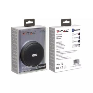 Mini Φορητό Ασύρματο Ηχείο 4W με Μικρόφωνο V-TAC Bluetooth Μαύρο – 7718