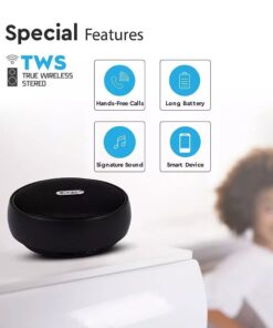 Mini Φορητό Ασύρματο Ηχείο 4W με Μικρόφωνο V-TAC Bluetooth Μαύρο – 7718