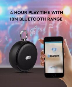 Mini Φορητό Ασύρματο Ηχείο 4W με Μικρόφωνο V-TAC Bluetooth Μαύρο – 7718