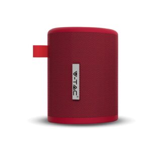 Φορητό Ασύρματο Ηχείο 5W με Μικρόφωνο V-TAC Bluetooth Κόκκινο 5W – 7719