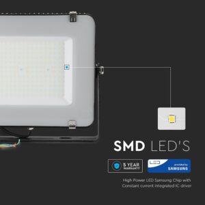 LED Προβολέας 150W V-TAC PRO Samsung Chip Μαύρος 100° 17300lm Αδιάβροχος IP65 Ψυχρό 6500K – 21773