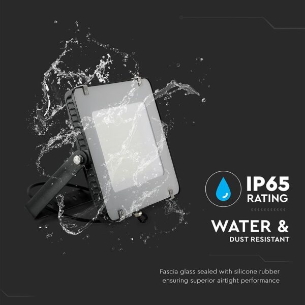 LED Προβολέας 150W V-TAC PRO Samsung Chip Μαύρος 100° 17300lm Αδιάβροχος IP65 Ψυχρό 6500K – 21773