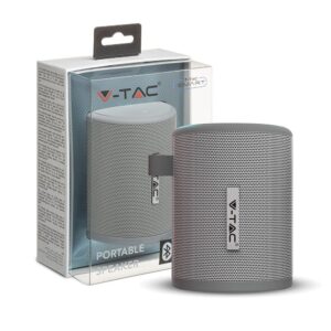 Φορητό Ασύρματο Ηχείο 5W με Μικρόφωνο V-TAC Bluetooth Γκρι – 7720