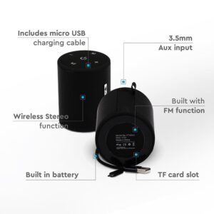 Φορητό Ασύρματο Ηχείο 5W με Μικρόφωνο V-TAC Bluetooth Μαύρο – 7721