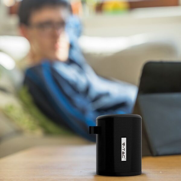 Φορητό Ασύρματο Ηχείο 5W με Μικρόφωνο V-TAC Bluetooth Μαύρο – 7721