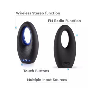 Φορητό Ασύρματο Ηχείο 6W με Μικρόφωνο FM RADIO USB και Κάρτα μνήμης V-TAC Bluetooth Μαύρο – 7725