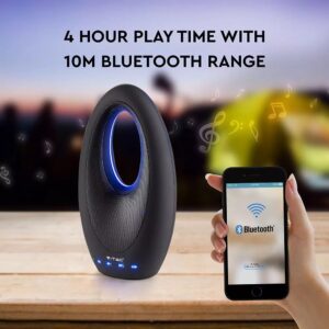 Φορητό Ασύρματο Ηχείο 6W με Μικρόφωνο FM RADIO USB και Κάρτα μνήμης V-TAC Bluetooth Μαύρο – 7725