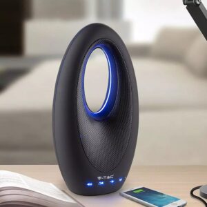Φορητό Ασύρματο Ηχείο 6W με Μικρόφωνο FM RADIO USB και Κάρτα μνήμης V-TAC Bluetooth Μαύρο – 7725