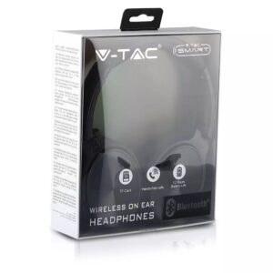 Ασύρματα Ακουστικά Bluetooth Μαύρα V-TAC Headband Stereo με Mικρόφωνο – 7727