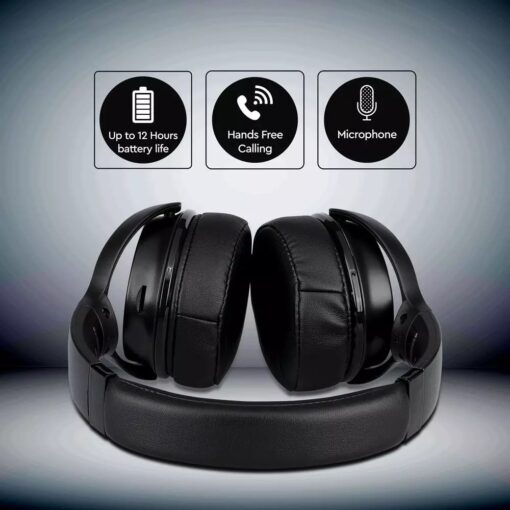 Ασύρματα Ακουστικά Bluetooth Μαύρα V-TAC Headband Stereo με Mικρόφωνο – 7727