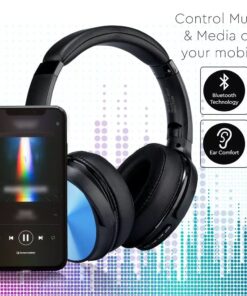 Ασύρματα Ακουστικά Bluetooth Μπλε V-TAC Headband Stereo με Mικρόφωνο – 7728