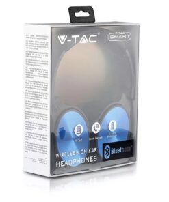 Ασύρματα Ακουστικά Bluetooth Μπλε V-TAC Headband Stereo με Mικρόφωνο – 7728