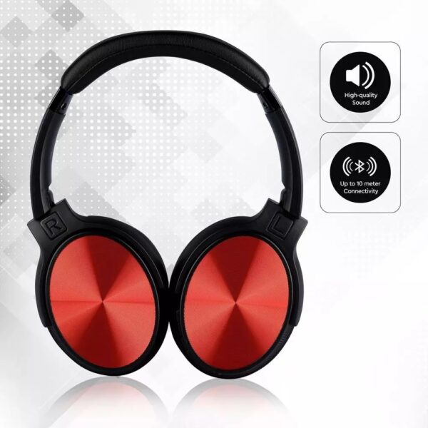Ασύρματα Ακουστικά Bluetooth Κόκκινα V-TAC Headband Stereo με Mικρόφωνο – 7729