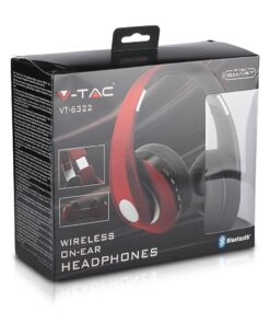 Ασύρματα Ακουστικά Bluetooth Μαύρα V-TAC Headband Stereo με Mικρόφωνο – 7730