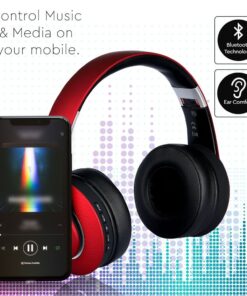 Ασύρματα Ακουστικά Bluetooth Κόκκινα V-TAC Headband Stereo με Mικρόφωνο – 7731