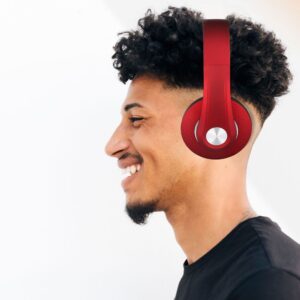 Ασύρματα Ακουστικά Bluetooth Κόκκινα V-TAC Headband Stereo με Mικρόφωνο – 7731