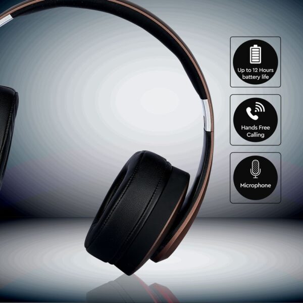 Ασύρματα Ακουστικά Bluetooth Καφέ V-TAC Headband Stereo με Mικρόφωνο – 7732
