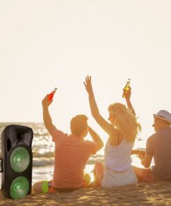 Φορητό Ασύρματο Ηχείο Bluetooth 150W RGB LED Τηλεχειριστήριο & Ασύρματο Μικρόφωνο Καραόκε V-TAC Μαύρο – 7733