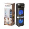 Φορητό Ασύρματο Ηχείο Bluetooth 120W RGB LED Τηλεχειριστήριο & Ασύρματο Μικρόφωνο Καραόκε V-TAC Μαύρο – 7734