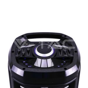 Φορητό Ασύρματο Ηχείο Bluetooth 120W RGB LED Τηλεχειριστήριο & Ασύρματο Μικρόφωνο Καραόκε V-TAC Μαύρο – 7734