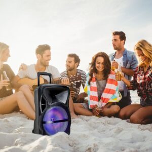 Φορητό Ασύρματο Ηχείο Bluetooth 35W Μπαταρία 2200mAh RGB LED Τηλεχειριστήριο & Μικρόφωνο Καραόκε V-TAC Μαύρο – 7737