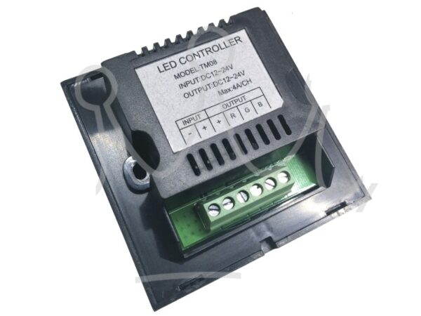 LED RGB Controller Dimmer Μαύρο Τοίχου Αφής 144W/288W Globostar – 77409