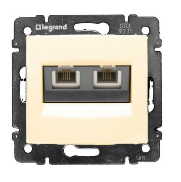 RJ45 ΚΑΤ. 6 UTP 2 ΕΞ./ΝΥΧΙΑ ΚΡΕΜ LEGRAND VALENA - 774147