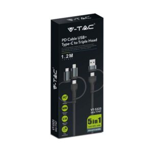 5IN1 Καλώδιο Φόρτισης 1.2m   V-TAC – 7747