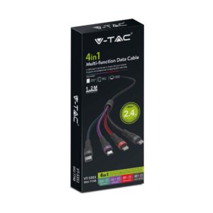 4IN1 Καλώδιο Φόρτισης 1.2m   V-TAC – 7748