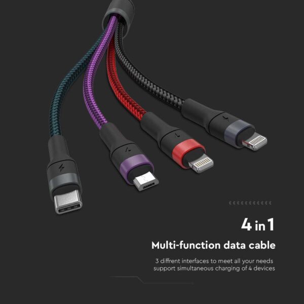 4IN1 Καλώδιο Φόρτισης 1.2m   V-TAC – 7748